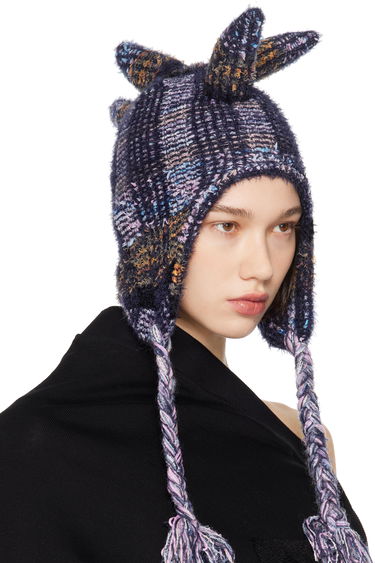 Kulicha Collina Strada Collina Strada Vitelli Edition Spiky Knit Bunny Beanie with Braided Tassels Rôznofarebný | XXV1015, 1