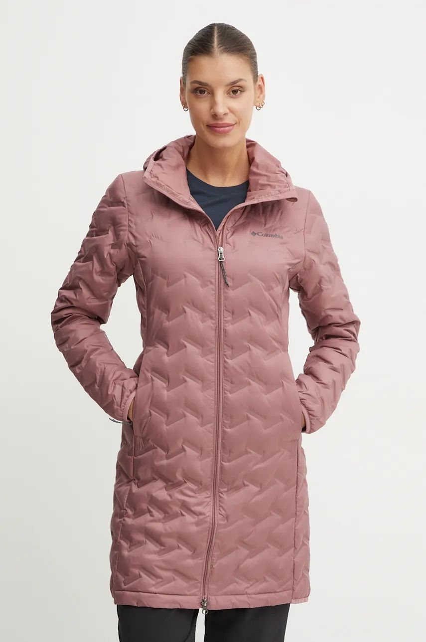 Prešívaná bunda Columbia Columbia Delta Ridge Women's Hooded Insulated Jacket Ružová | 2088213, 0
