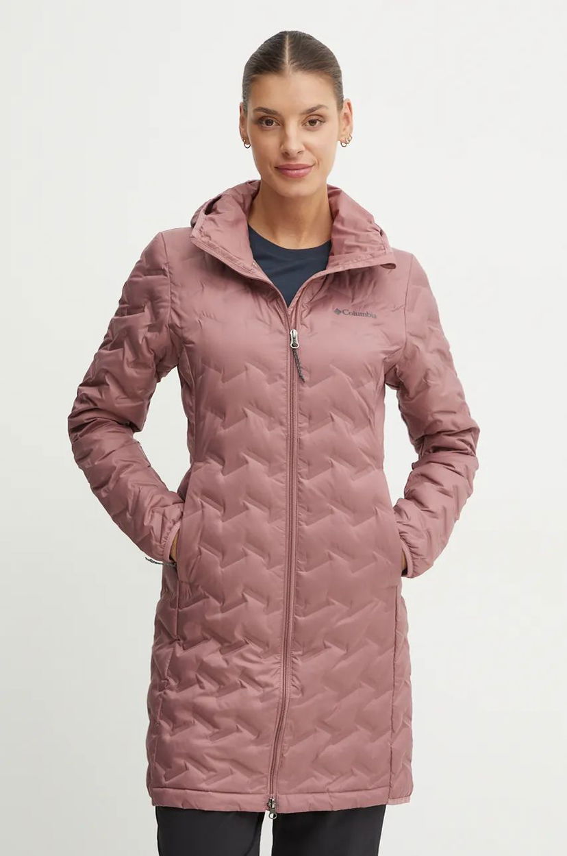 Prešívaná bunda Columbia Columbia Delta Ridge Women's Hooded Insulated Jacket Ružová | 2088213