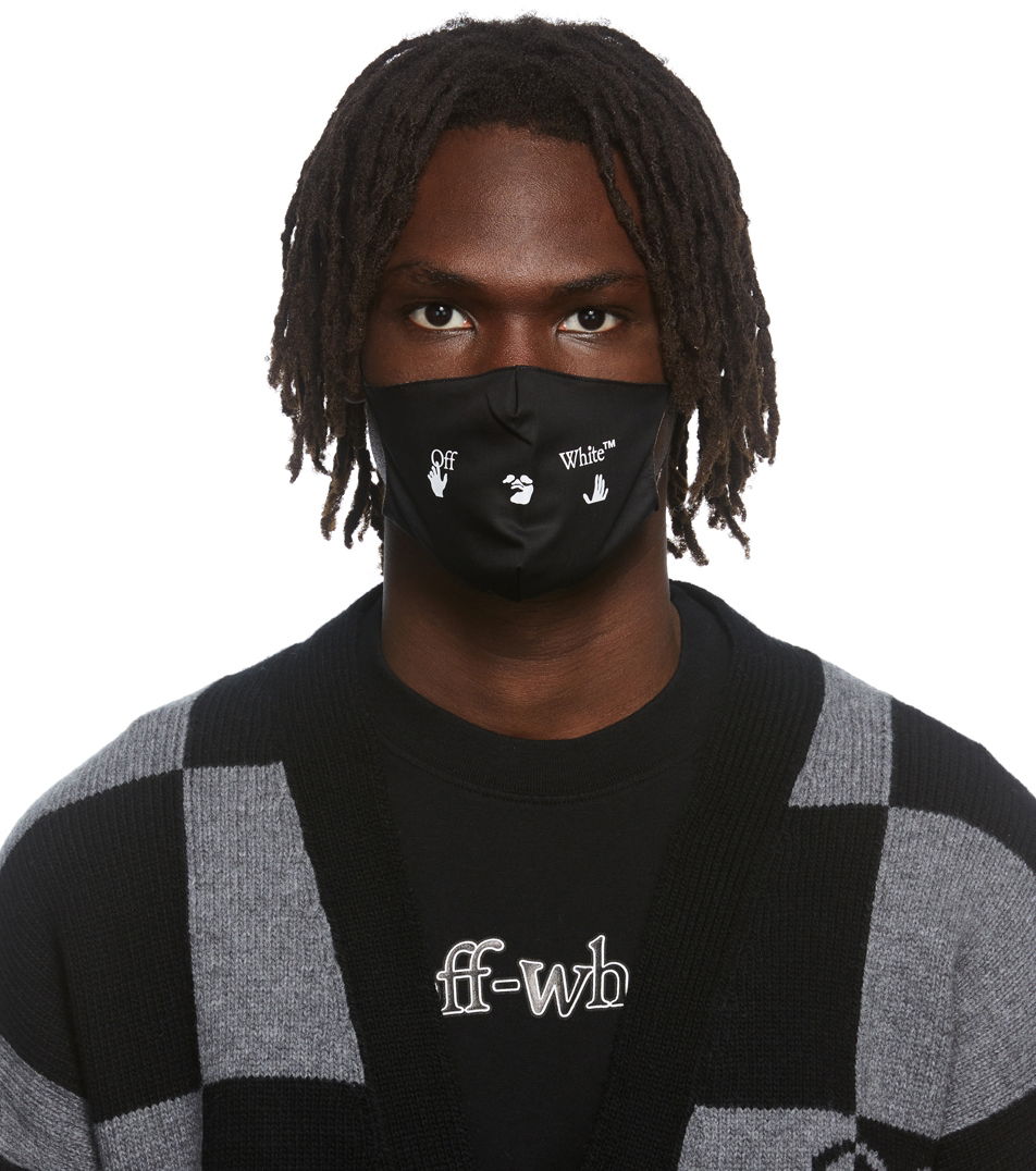 Doplnky Off-White Off-White Logo Print Face Mask Čierna | OMRG003F21FAB0051001, 0
