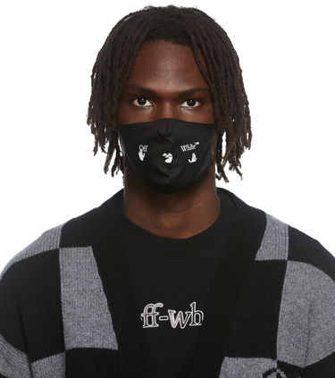 Doplnky Off-White Off-White Logo Print Face Mask Čierna | OMRG003F21FAB0051001, 0