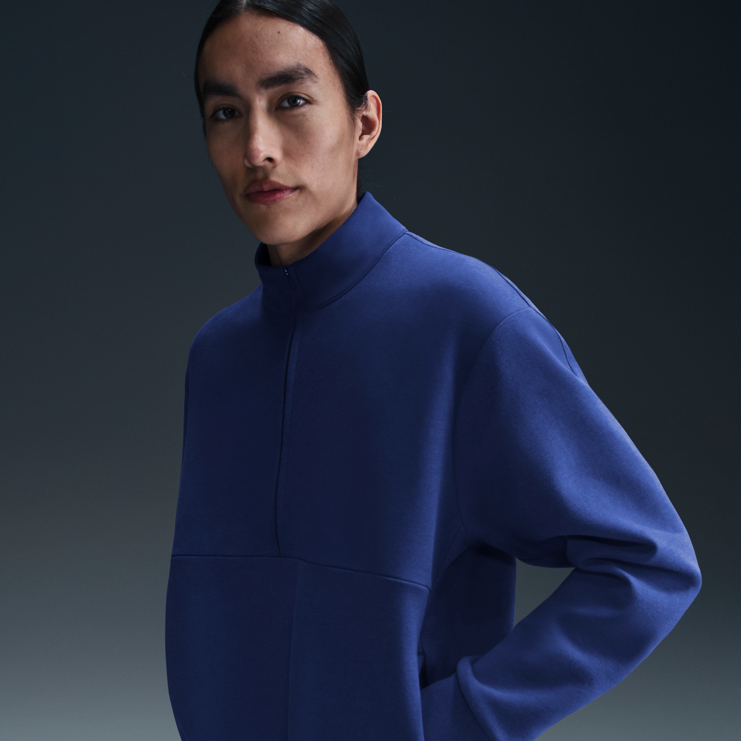 Sveter Nike Nike 24.7 Impossibly Soft Dri-FIT Half-Zip Sweatshirt Modrá | HQ6953-455, 1