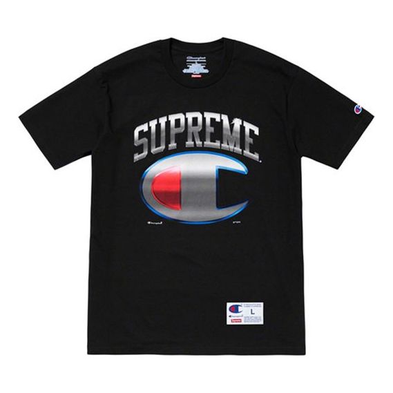 Tričko Supreme Champion Chrome Short Sleeve T-Shirt Čierna | SUP-SS19-10250