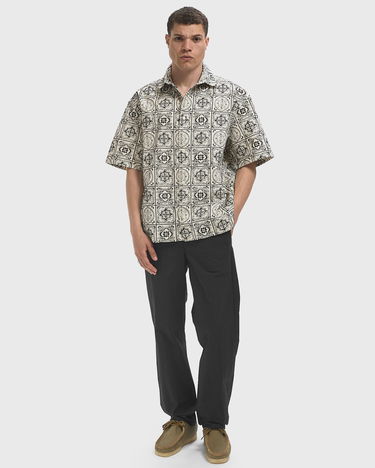 Košeľa Les Deux Larry AOE Tile Short Sleeve Shirt Béžová | 1000111-215, 1