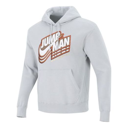 Mikina Jordan Air Jordan Logo Pattern Fleece Hoodie Šedá | DC9605-097
