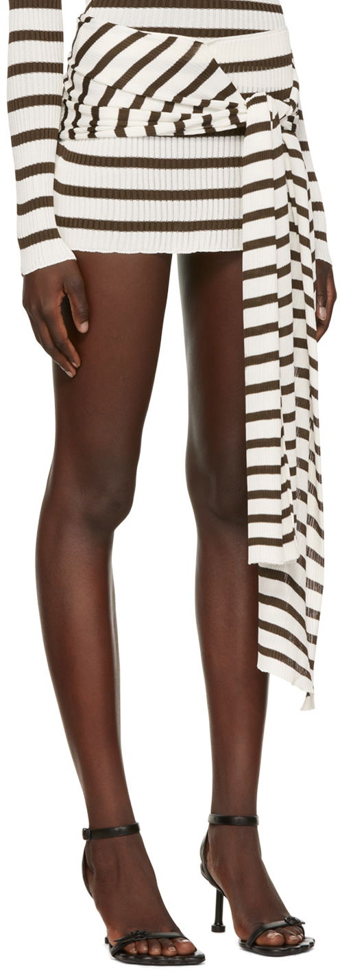Sukňa Jean Paul Gaultier Jean Paul Gaultier 'The Sailor' Striped Knit Miniskirt Hnedá | 22/06-F-JU018-M026, 1