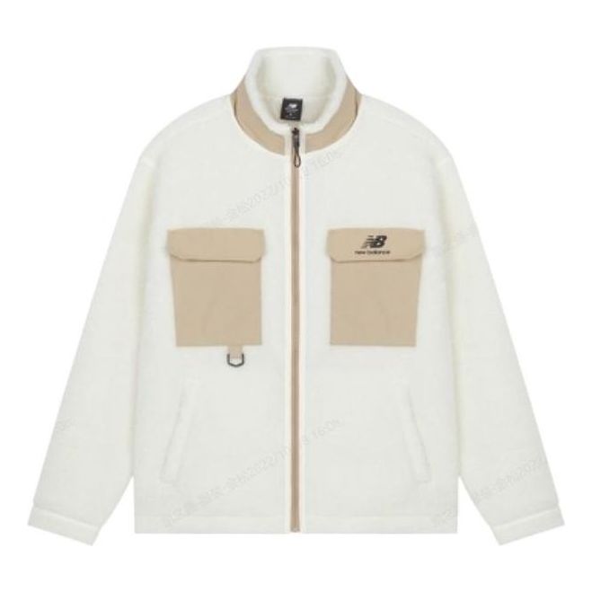 Mikina New Balance Sportswear Fleece Jacket Biela | AMJ23358-CIC, 0