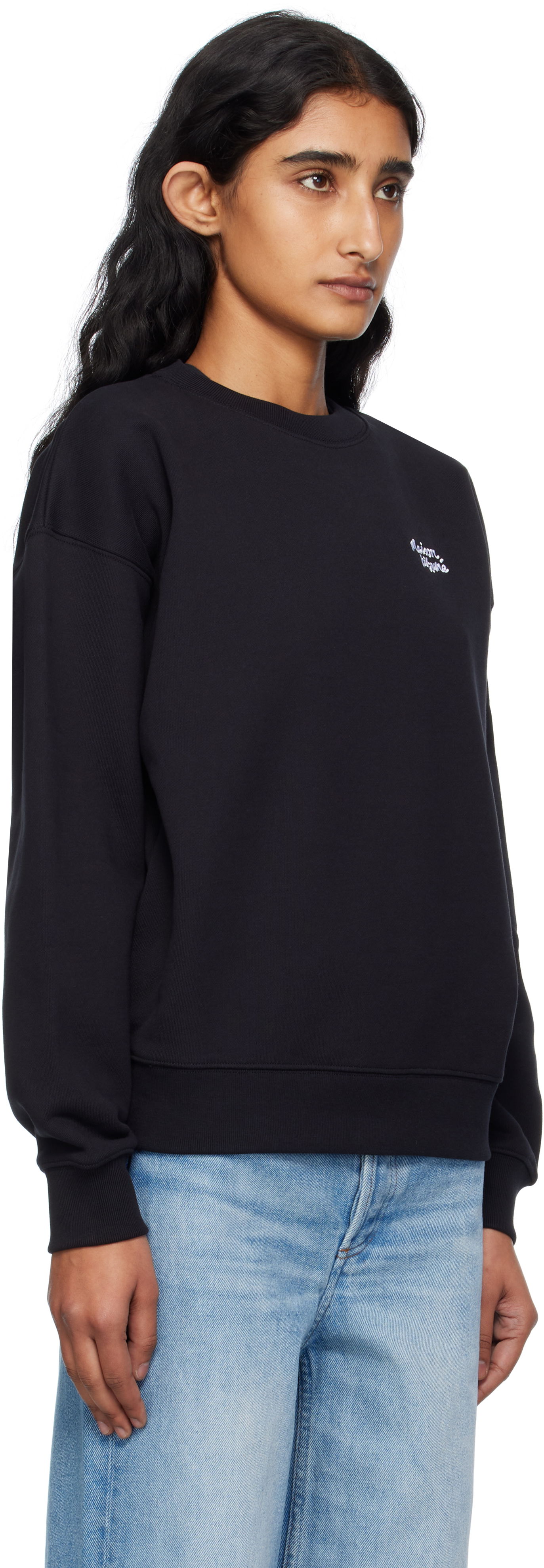 Mikina MAISON KITSUNÉ Handwriting Comfort Sweatshirt by Maison Kitsuné Čierna | PW00314KM0341, 1