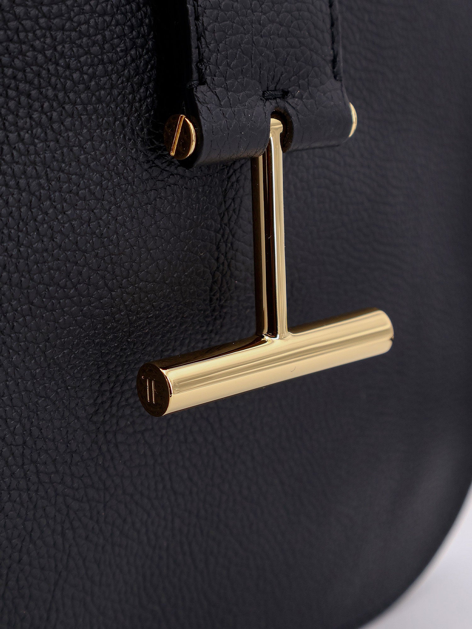 Tara Black Leather Shoulder Bag