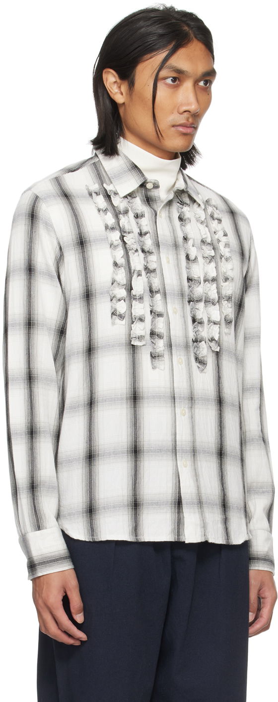 Košeľa Universal Works Universal Works Frill Plaid Shirt Biela | P2992, 1