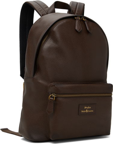 Batoh Polo by Ralph Lauren Ralph Lauren Pebbled Leather Backpack Hnedá | 405962456002, 1