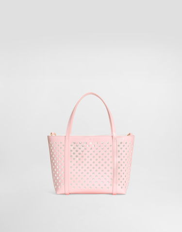 Taška cez rameno Dolce & Gabbana Dolce & Gabbana Perforated Patent Leather Shoulder Bag Ružová | EB0263AU2148B405, 2