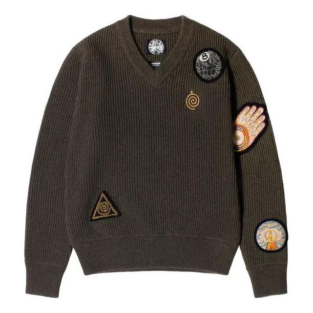 Sveter Stüssy Stussy x Dries Van Noten Men's Patch Knit Sweater Zelené | 317008