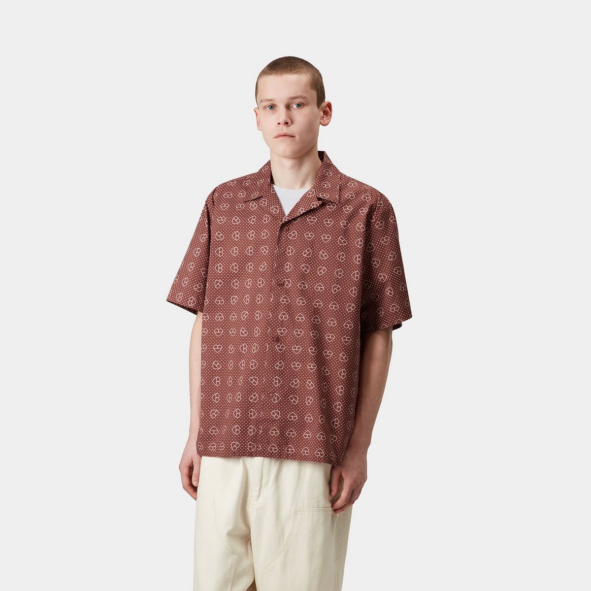 Košeľa Carhartt WIP Carhartt WIP Furoshiki Print Short Sleeve Shirt Hnedá | I034549_15, 0