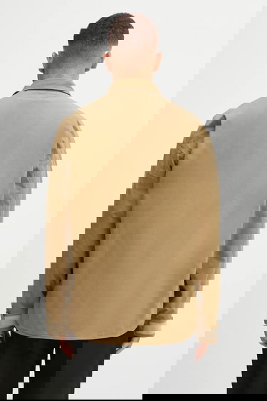 Košeľa Neighborhood NEIGHBORHOOD Utility Long Sleeve Shirt with Classic Collar, Regular Fit, Cotton Béžová | 252AQNH.SHM04, 2