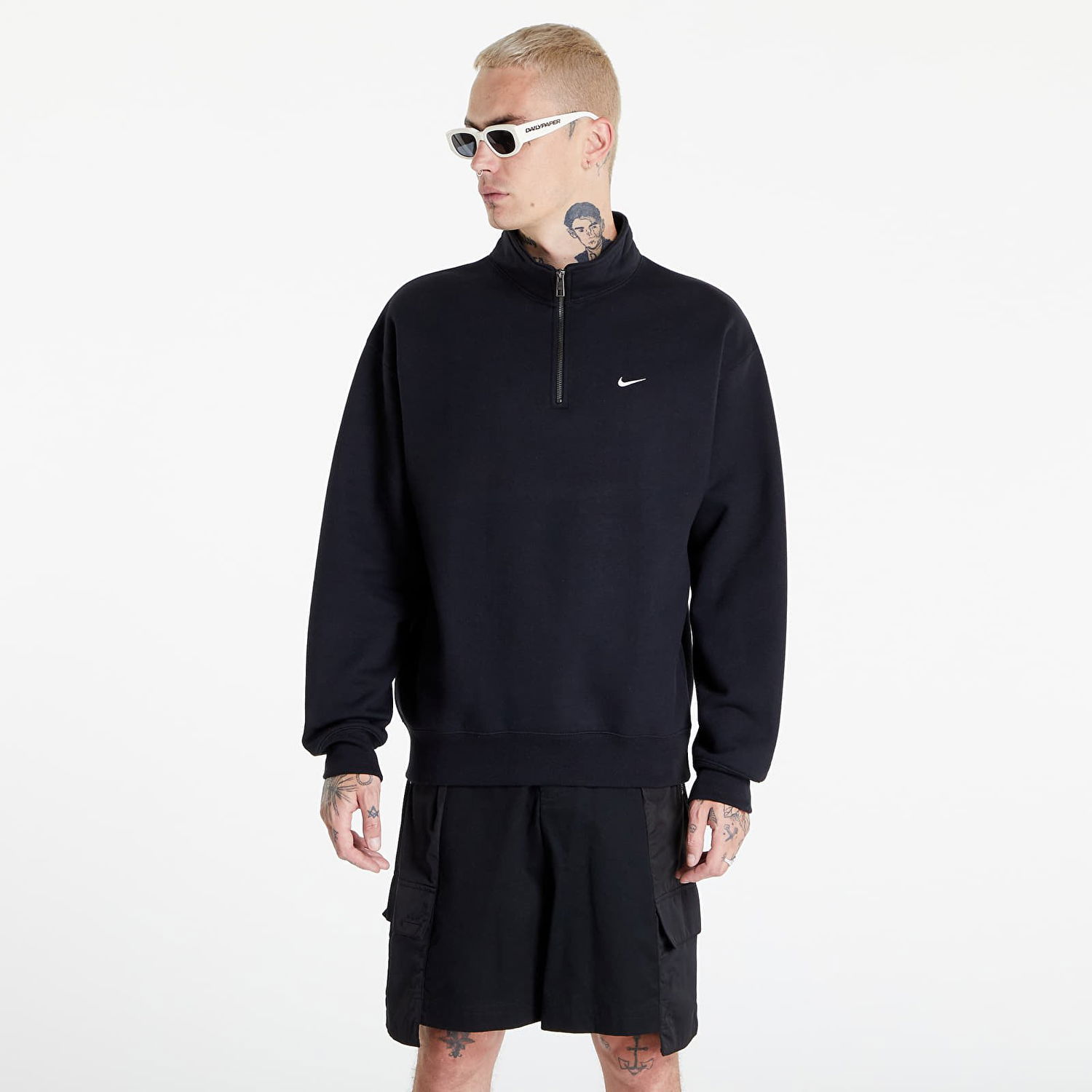 Mikina Nike Solo Swoosh1/4-Zip Top Čierna | DQ5209-010, 0
