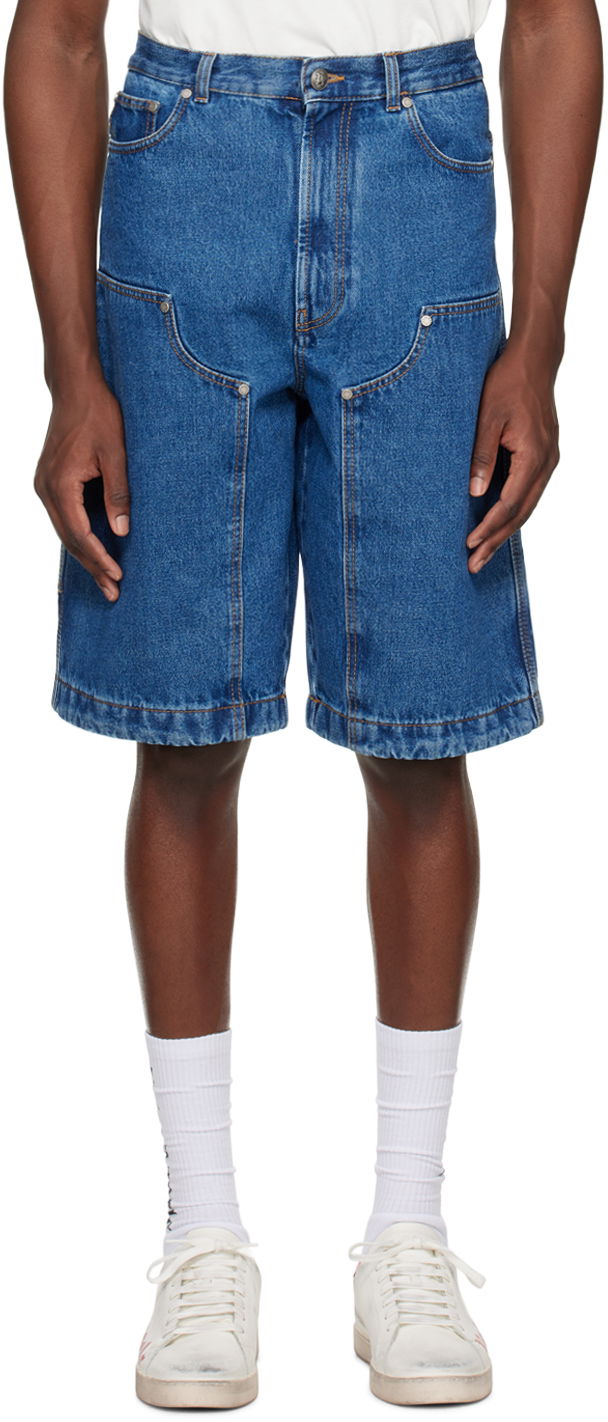Šortky Palm Angels Monogram Denim Shorts Navy | PMYC005R24DEN0014010, 0