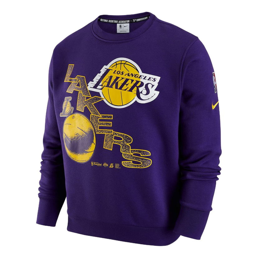 Mikina Nike NBA Los Angeles Lakers Courtside Fleece Sweatshirt Fialová | DH9439-504