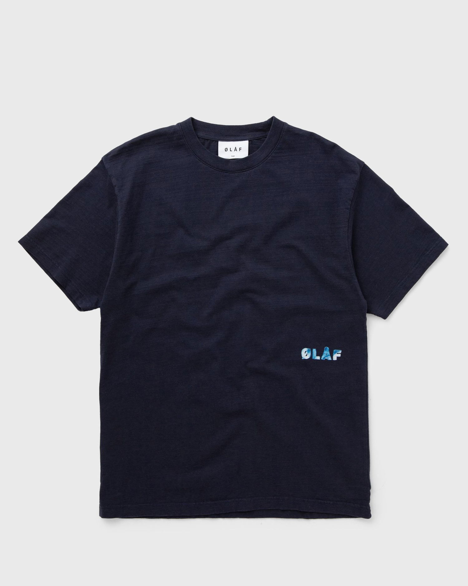 Tričko ØLÅF WATERCOLOR LOGO SLUB TEE Navy | M160103-NAVY, 0