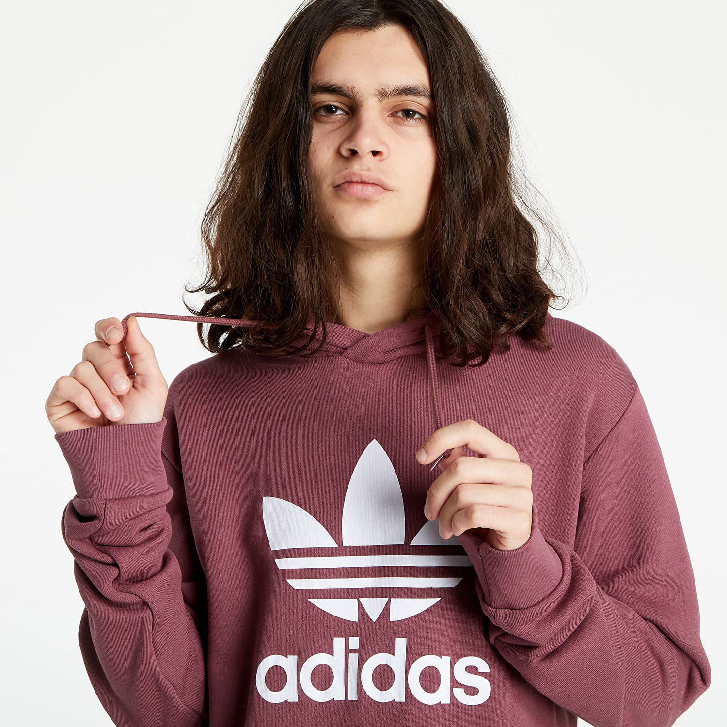 Mikina adidas Originals Trefoil Hoodie Quiet Červená | HE9498, 1