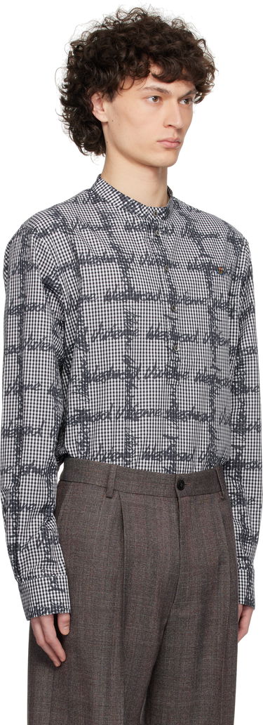 Košeľa Vivienne Westwood Vivienne Westwood Gingham Print Band Collar Shirt Biela | 2401003X-W011T-, 1