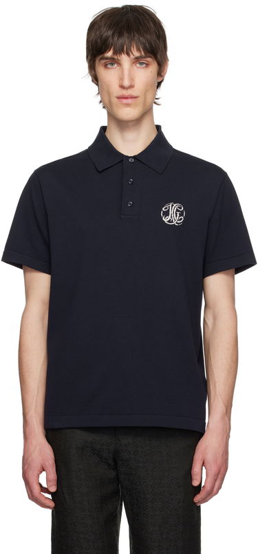 Polo tričko Givenchy Givenchy Knit Jacquard Polo Navy | BM71N14YM5401, 0
