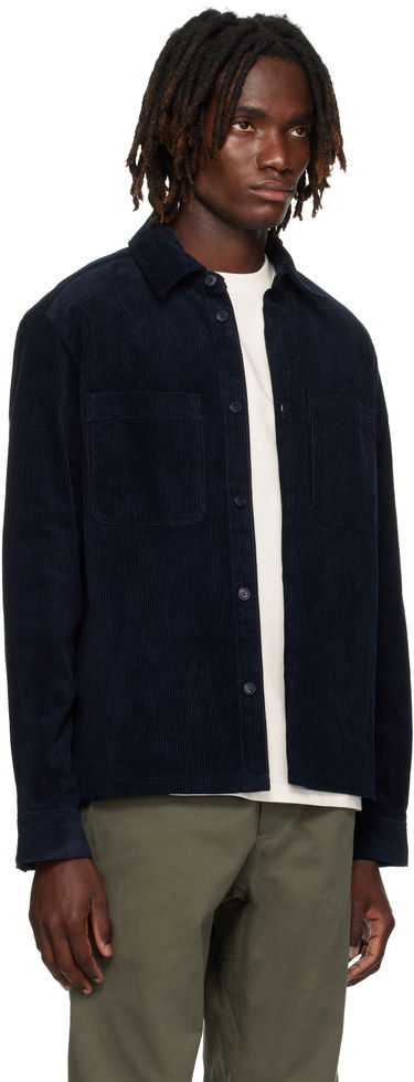 Košeľa A.P.C. Leon Corduroy Overshirt Navy | COHBB-H32019, 1