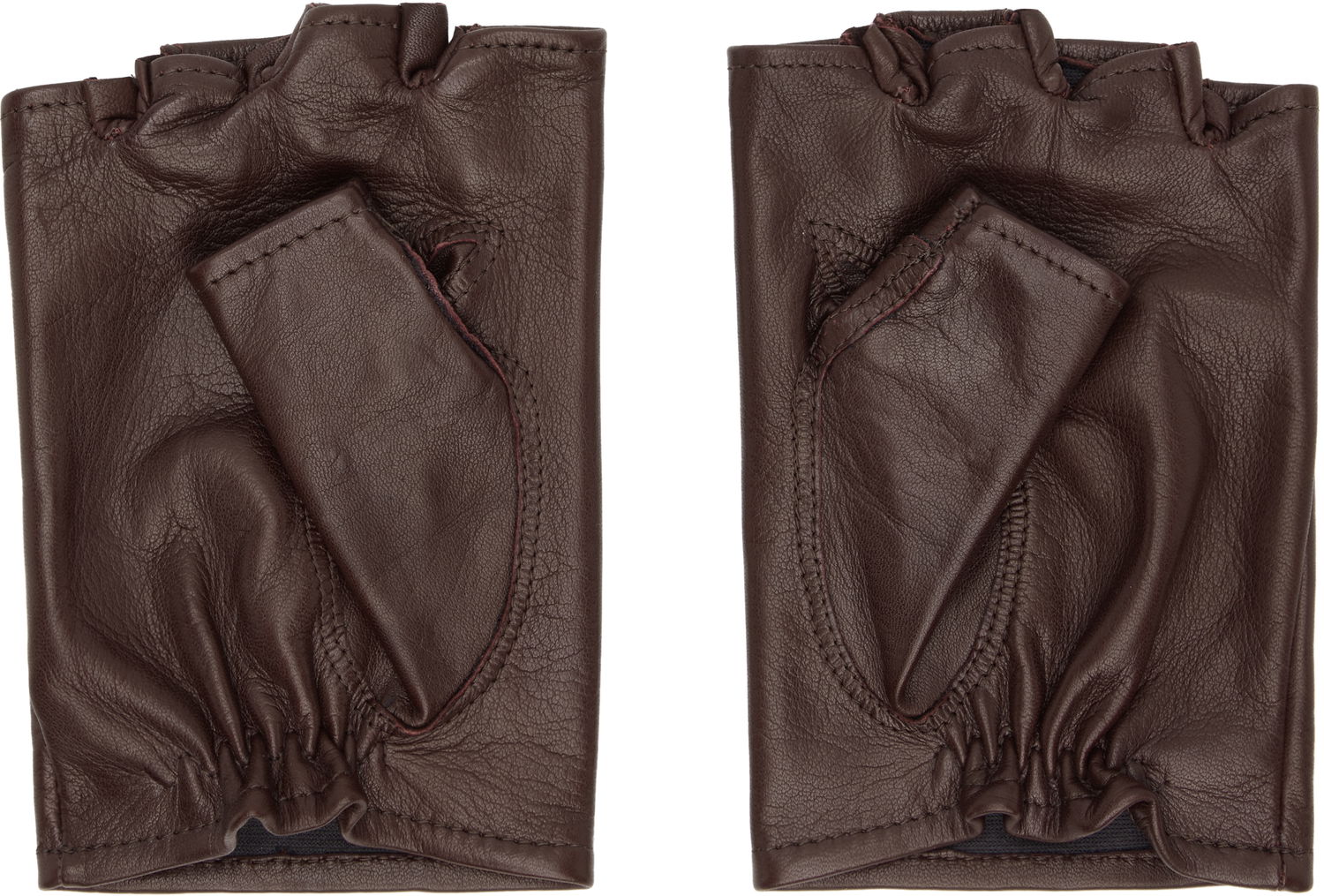 Rukavice OUR LEGACY Leather Fingerless Biker Gloves Hnedá | A4258BC, 1