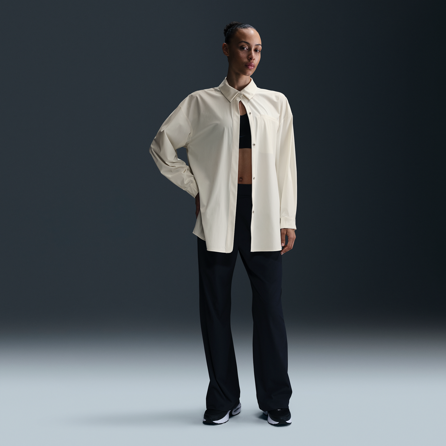 Košeľa Nike 24.7 PerfectStretch Dri-FIT Relaxed Long Sleeve Shirt Béžová | HM8385-133, 1