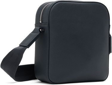 Taška cez rameno BOSS Grained Faux-Leather Reporter Bag Čierna | 50536475, 3