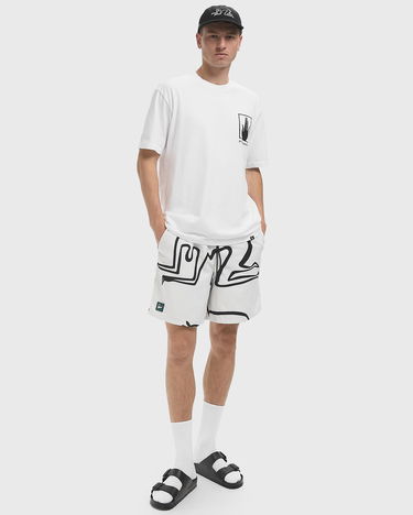 Plavky By Parra Yoga Walks Swim Shorts Biela | 53445, 1