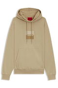 HUGO Relaxed-Fit Cotton Terry Hoodie with Split Logo