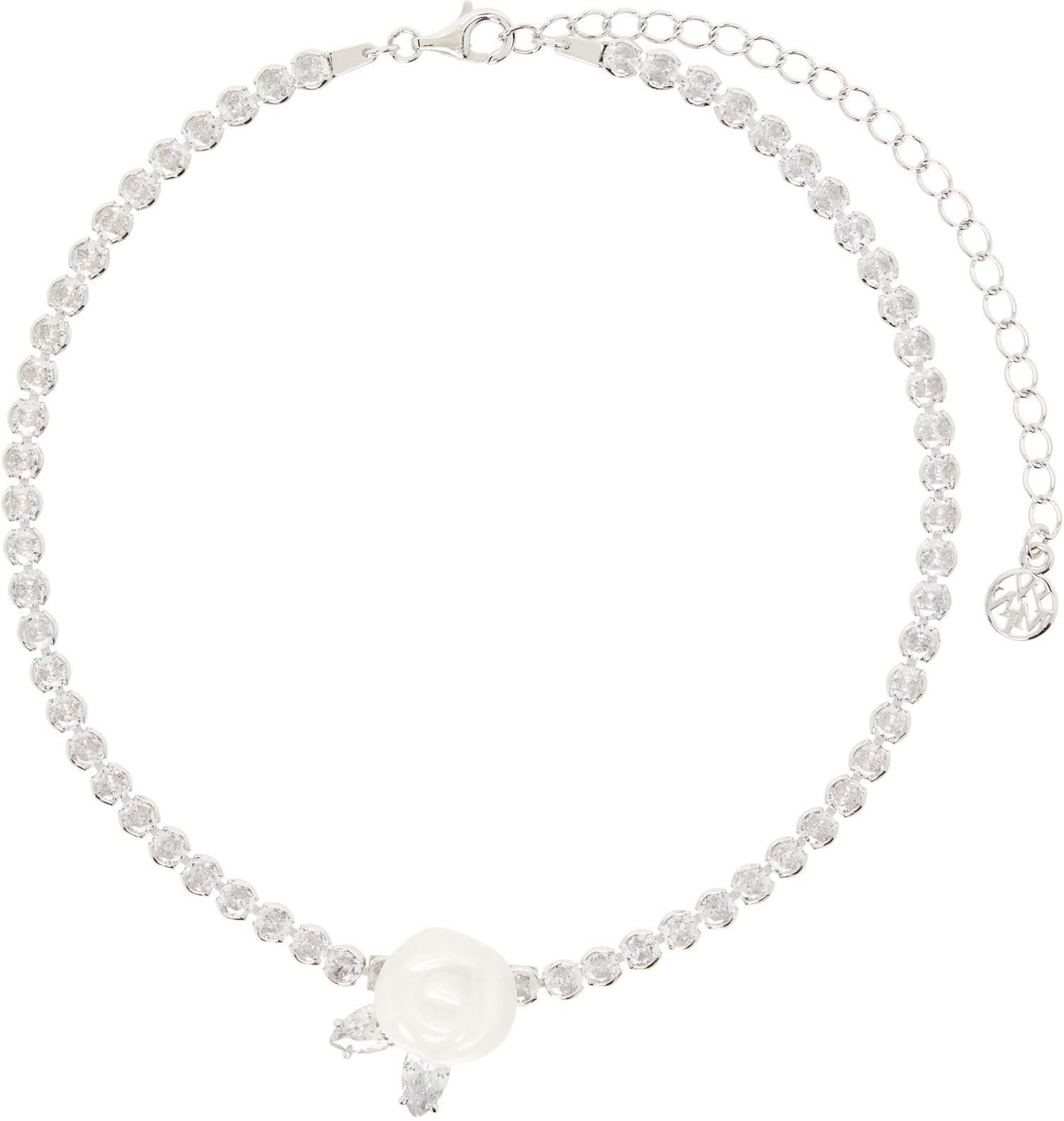 Náhrdelník SHUSHU/TONG SHUSHU/TONG YVMIN Edition Ceramic Rose Choker Necklace Biela | 25649WHT00NN, 0