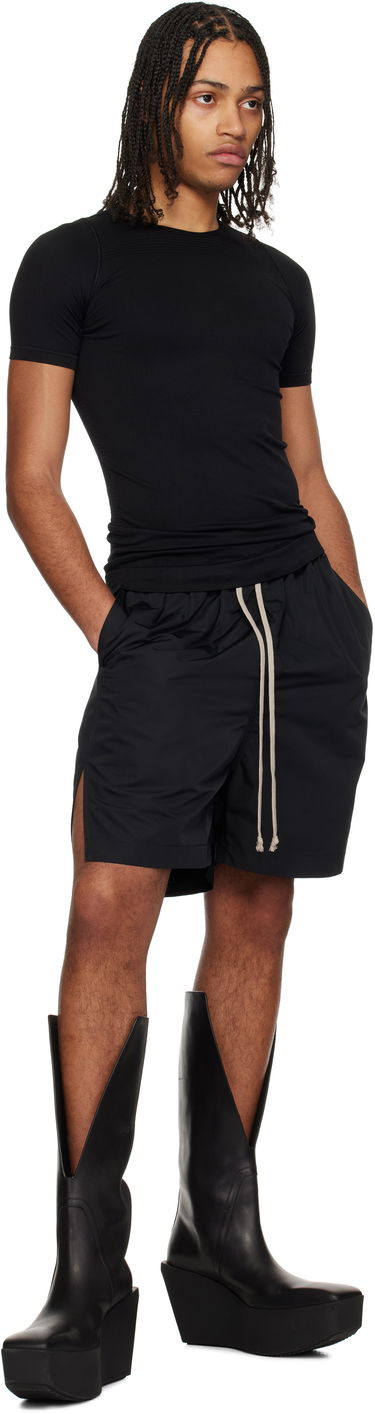 Tričko Rick Owens Rick Owens Hollywood Active Knit Short Sleeve T-Shirt Čierna | RU01E5692 KSP, 3