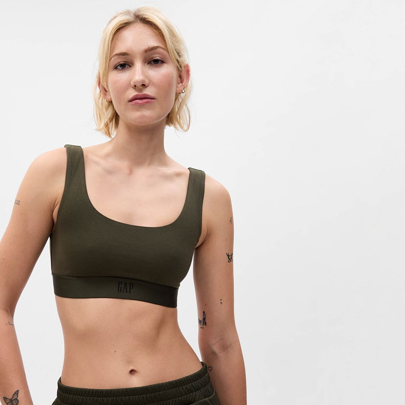 Podprsenka GAP GAP Logo Bralette Zelené | 655078-03