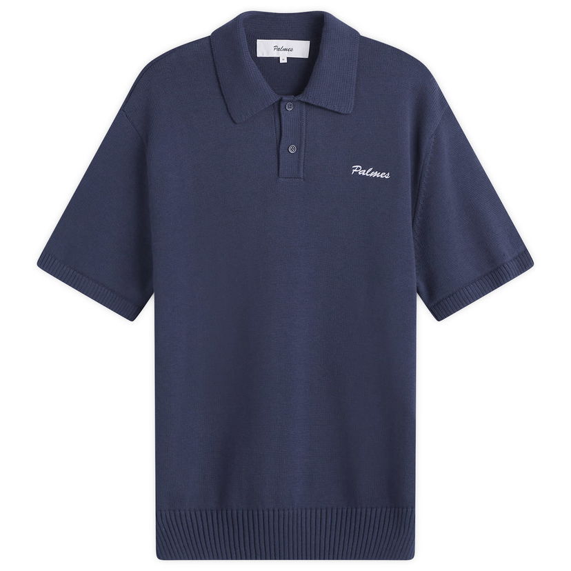 Polo tričko Palmes Palmes Cotton Knit Polo Navy | P40-0027-683