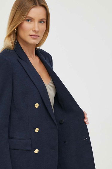 Bunda Polo by Ralph Lauren Double-Breasted Wool-Blend Blazer Navy | 211910134, 5