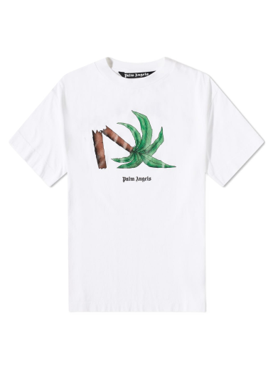 Tričko Palm Angels Broken Palm Tee Biela | PMAA001C99JER0130155