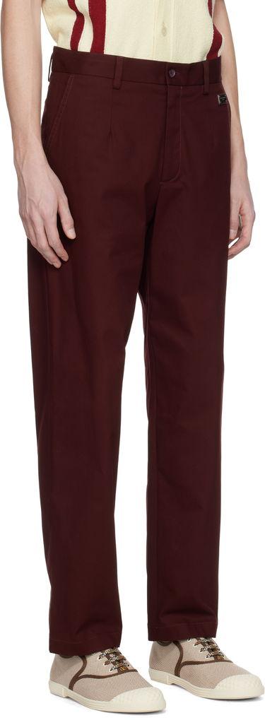 Nohavice Dolce & Gabbana Dolce&Gabbana Gabardine Trousers Vínová | GV5ZHTFUFNV, 1