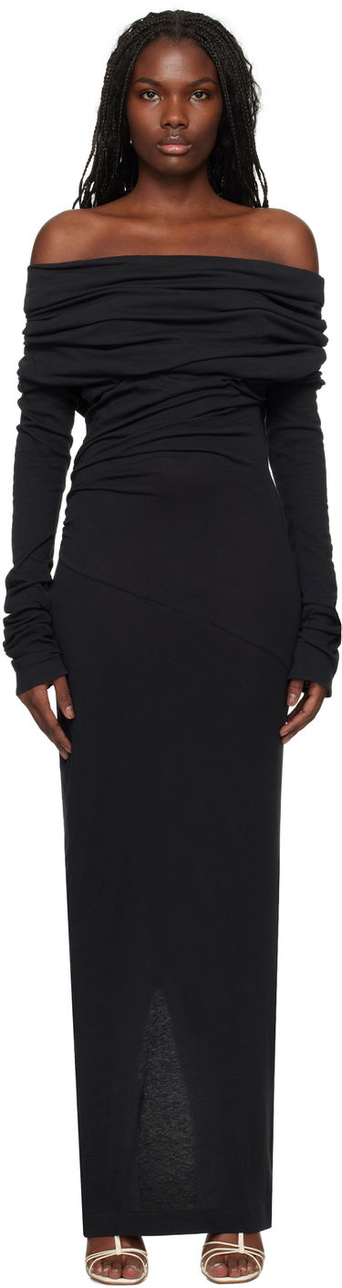 Šaty Entire Studios Bound Maxi Dress Čierna | ES2579SO, 0