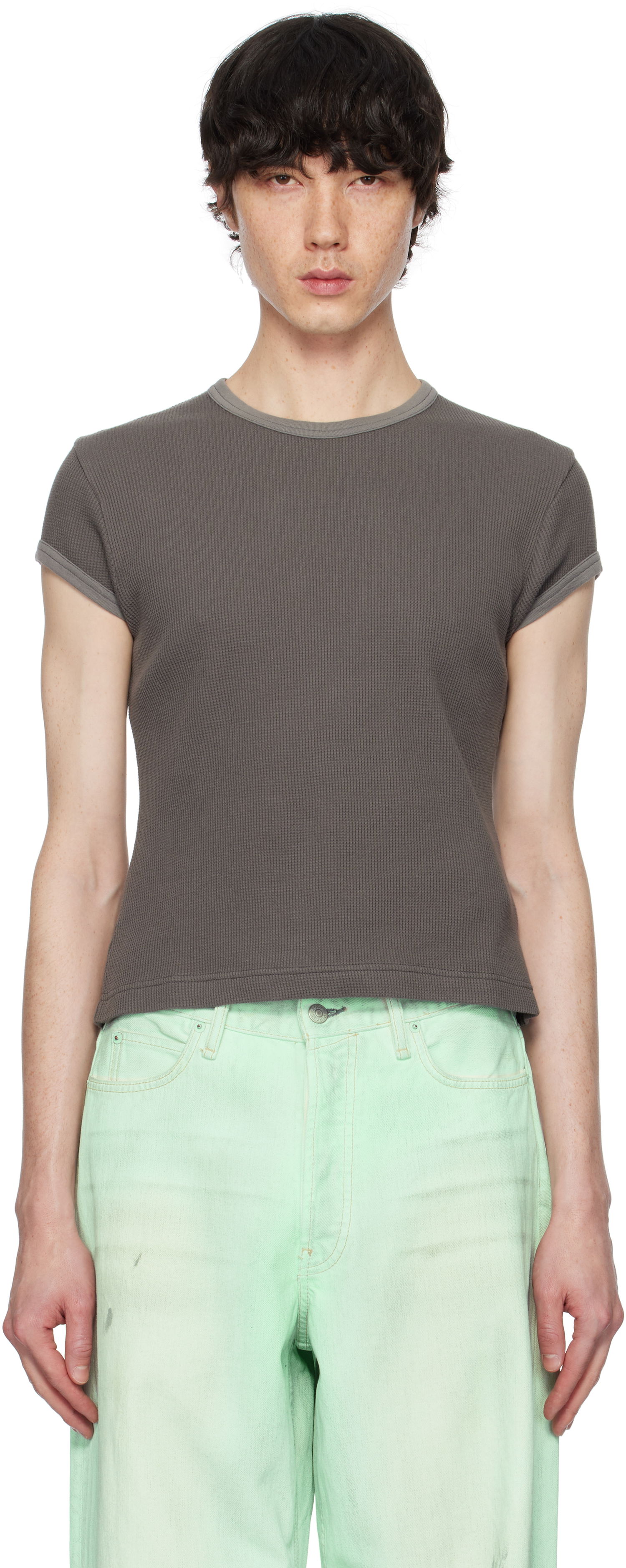 Tričko Acne Studios Acne Studios Fitted T-Shirt Šedá | CL0332-, 0