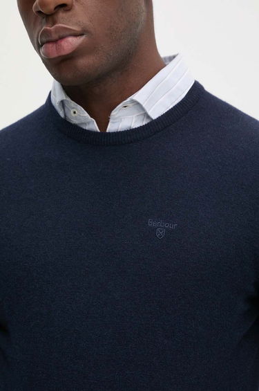 Sveter Barbour Wool Crewneck Sweater Navy | MKN0345, 4