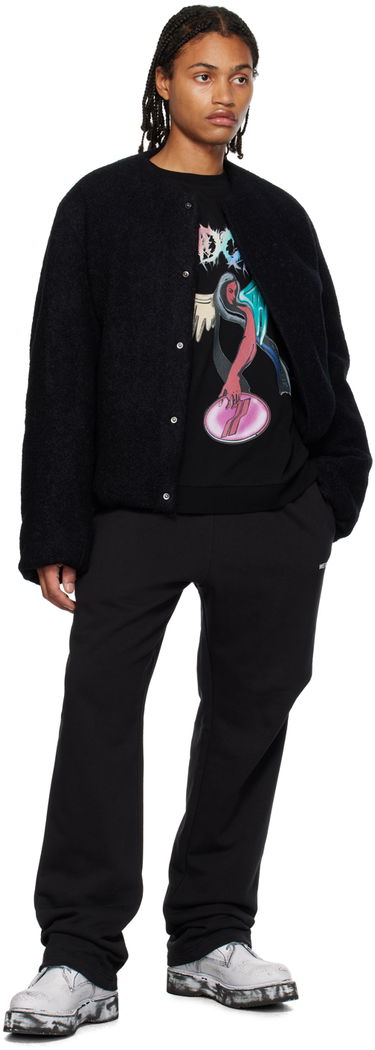 Mikina We11done We11done Graphic Print Sweatshirt Čierna | WD-TS3-23-785-U-BK, 3