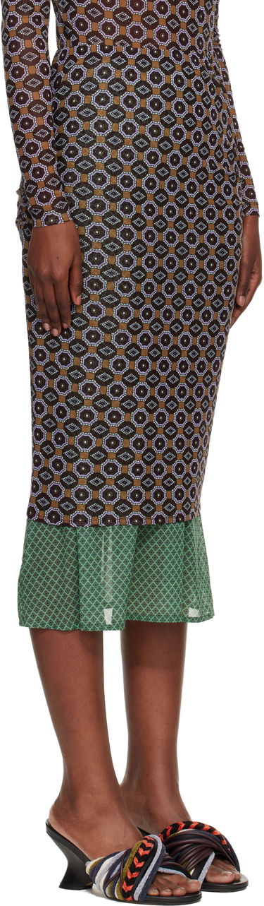 Sukňa Dries Van Noten Dries Van Noten Geometric Pattern Transparent Mesh Midi Skirt Rôznofarebný | 252-011123-2623, 1