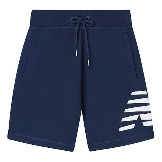 Šortky New Balance Logo Print Shorts Modrá | AMS01915-PGM