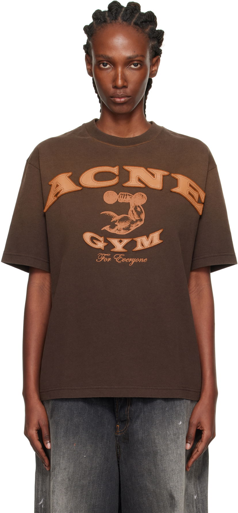 Tričko Acne Studios Acne Studios Logo Graphic T-Shirt Hnedá | CL0401-