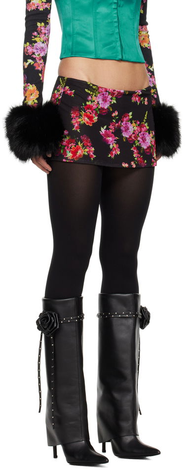 Sukňa GUIZIO Guizio Floral Print Mini Skirt Čierna | R24318K027, 1