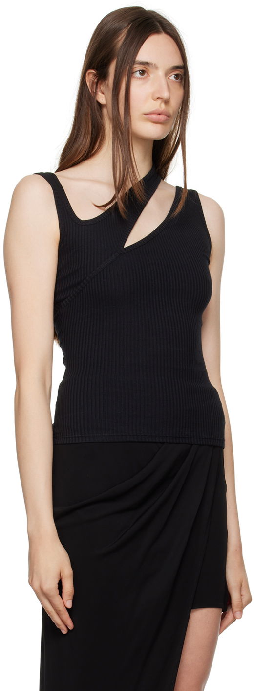 Tielko Han Kjøbenhavn Han Kjobenhavn Cutout Ribbed Tank Top Čierna | W-132789, 1