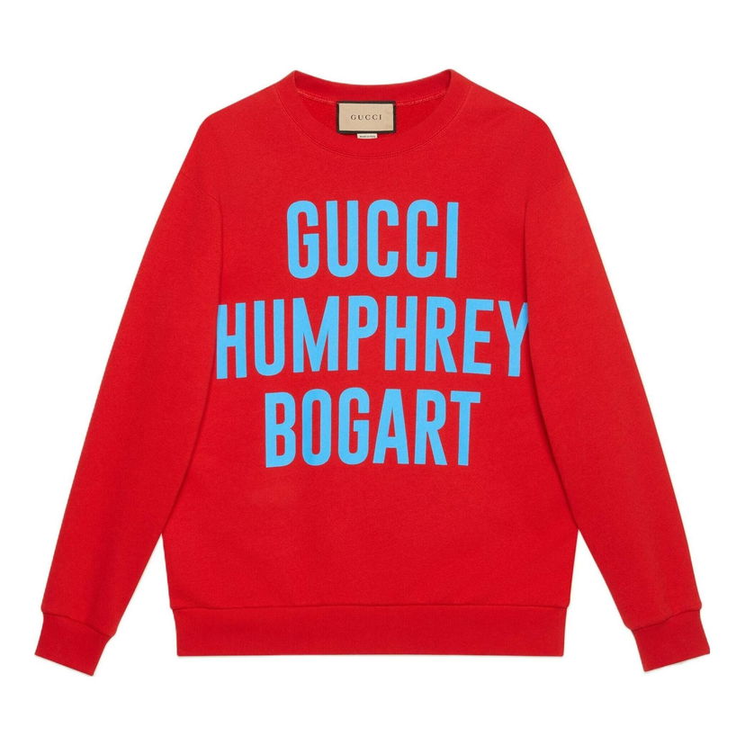 Sveter Gucci Humphrey Bogart Print Sweatshirt Červená | 623245-XJEN-86269
