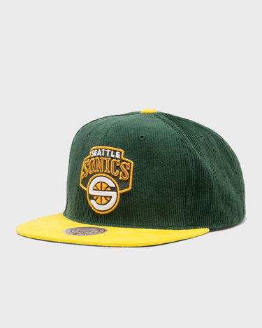 Šiltovka Mitchell & Ness Seattle Supersonics Corduroy Snapback Hat Zelené | HS10048-SSUGREN, 0